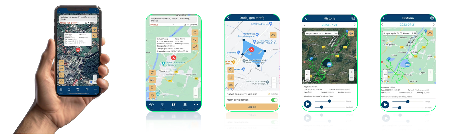 Grafika Lokalizator gps - aplikacja z funkcją map