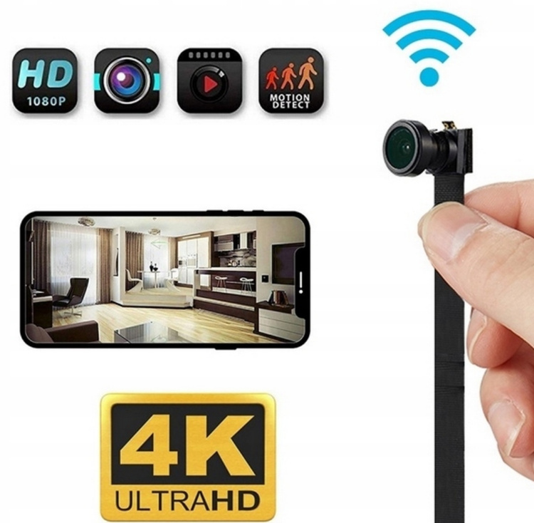 Ukryta mini kamera w doniczce kwiat z podglądem na żywo w telefonie