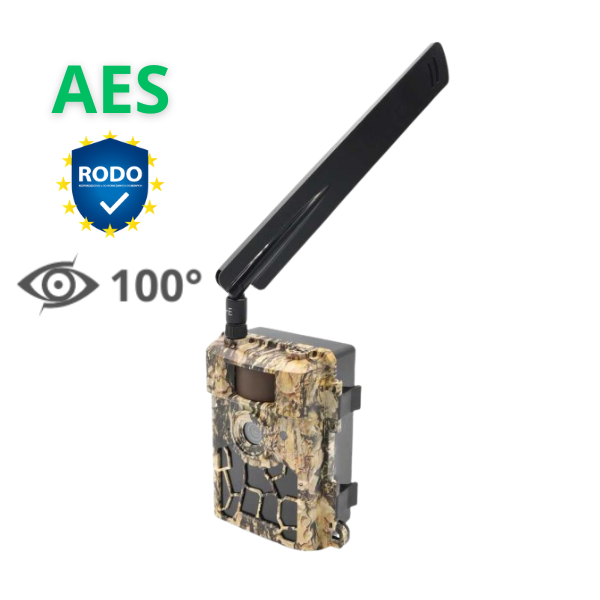 Fotopułapka GSM 4G SF5.8CWG AES — szeroki kąt 100°, szyfrowanie AES, zdjęcia 24 Mpx na telefon