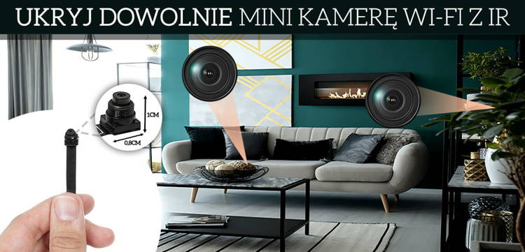 Mini kamera szpiegowska ukryta z mikrofonem WIFI M8 + MIC Podgląd na żywo