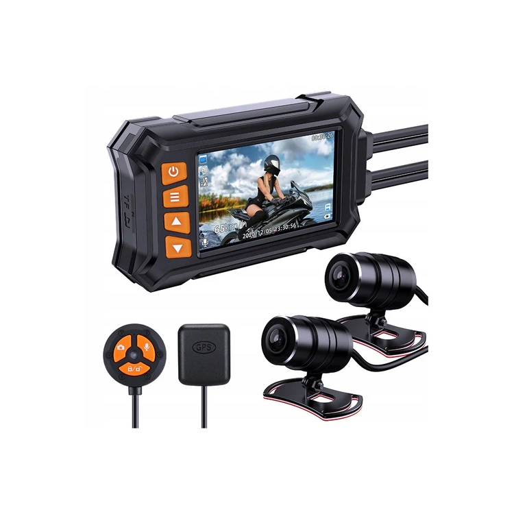 Rejestrator motocyklowy 2 kamery 1080p WiFi GPS A13 rejestrator do motocykla