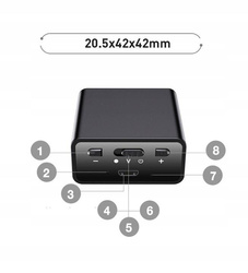 Podsłuch dyktafon Szpiegowski Q65 detekcja + magnes USB / 32GB
