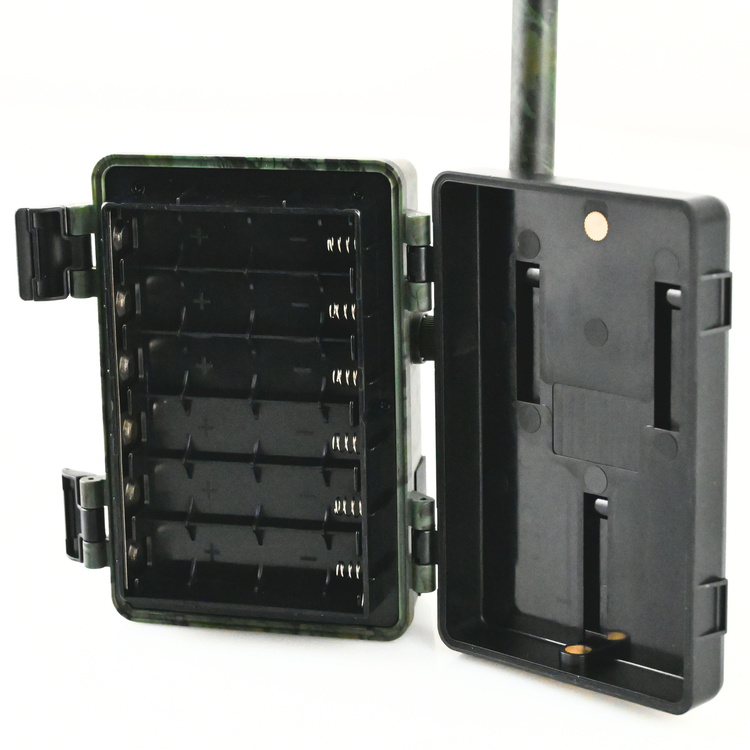 Zestaw Fotopułapka gsm Kamera Dla pszczelarza TOPHUNT H6 Dark Green Panel Solarny 6xAkumulator 18650 Karta SD 32 GB Karta SIM Orange