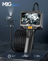 Kamera Inspekcyjna RUCHOMA GŁOWICA Kamery 2x FullHD Endoskop Warsztatowa