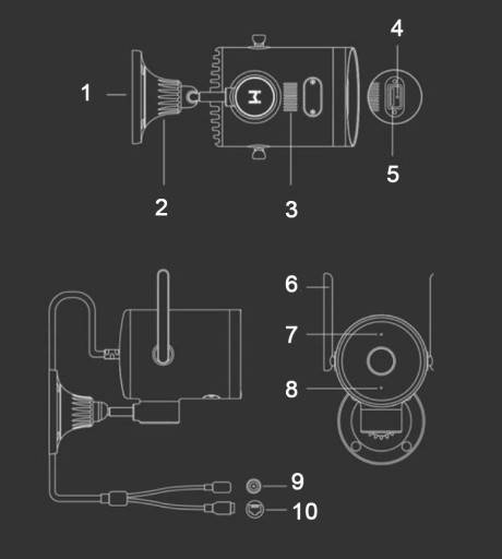 IMILAB Kamera obrotowa WIFI IR 3MPIX 2K 110° 64 GB