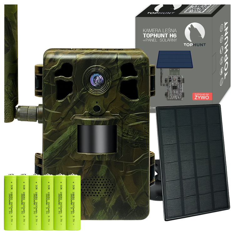 Fotopułapka gsm z podglądem na żywo TopHunt 4G LTE Dark Green