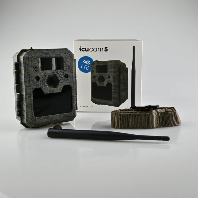 Zestaw Fotopułapka Icucam 5- 4G/LTE GSM12Mpx,52 diody IR, 40m doświetlenia, PL +Karta SD 32Gb +8xAA