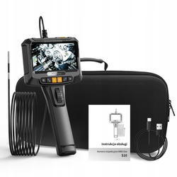 Kamera inspekcyjna endoskopowa MBG line S10 PRO 3.9mm z ruchomą głowicą i ekranem