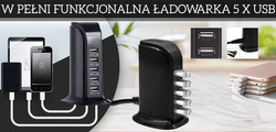 Mini Kamera Szpiegowska w ładowarka HUB 5x USB Wi-Fi ( Podgląd Online )