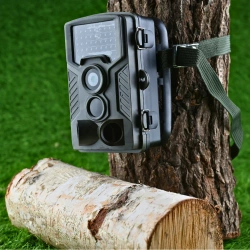 Ukryta fotopułapka TOPHUNT HC-800A do monitoringu posesji nocą