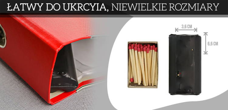 Dyktafon szpiegowski pluskwa podsłuch MKX SET801 32GB (Do 30 dni pracy)