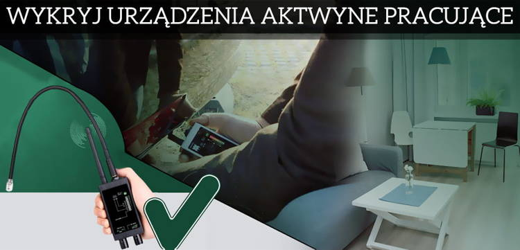 Wykrywacz podsłuchów i GPS MD8000 ( Pluskwy, lokalizatory oraz kamery WI-FI )