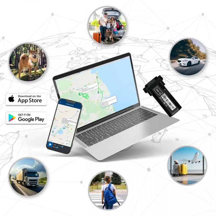 Lokalizator GPS APLIKACJA ŚLEDZENIE POJAZDU ŁODZI MK02