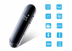 Mini kamera szpiegowska V8 dyktafon 64GB Full HD LCD