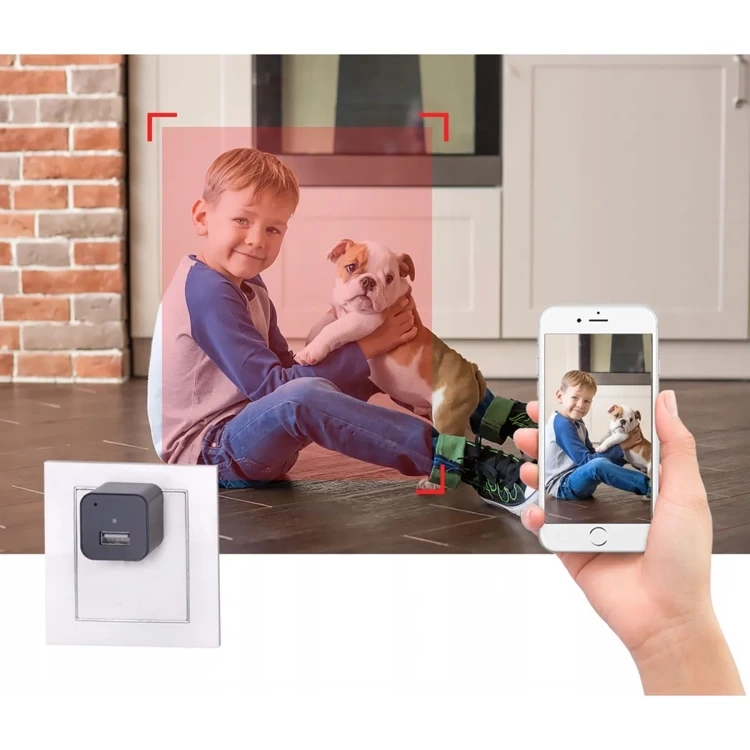 Mini Kamera Szpiegowska ukryta w Ładowarka USB Podgląd na żywo 
