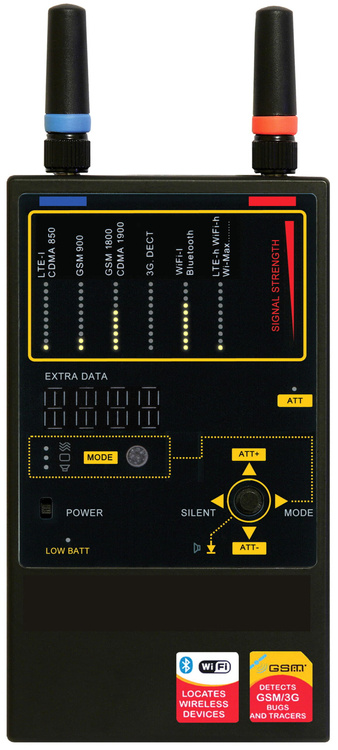 Wykrywacz podsłuchów i kamer gsm WiFi bluetooth Protect 1207i