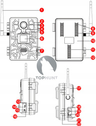 Fotopułapka gsm z podglądem na żywo TopHunt 4G LTE Green