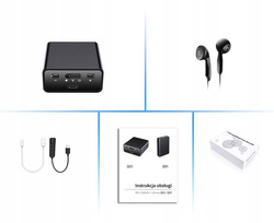 Podsłuch dyktafon Szpiegowski Q65 detekcja + magnes USB / 32GB