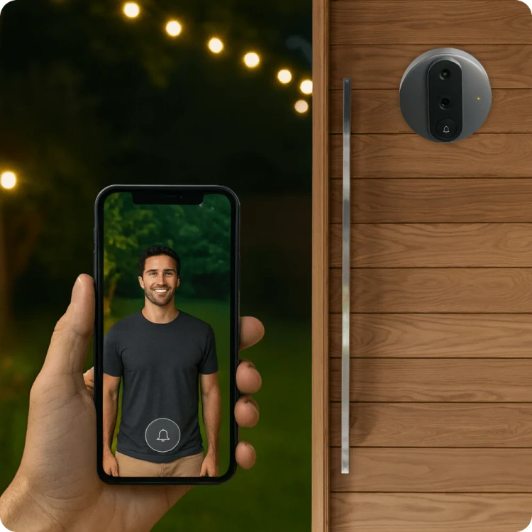 Wizjer elektroniczny judasz z czujnikiem ruchu JDS1 tryb nocny