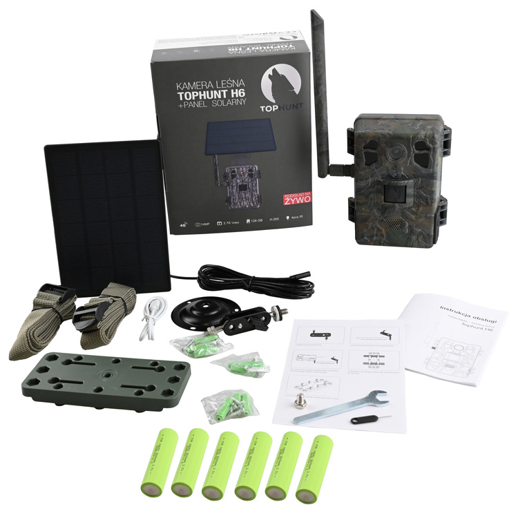 Zestaw fotopułapka gsm z podglądem na żywo TopHunt 4G LTE Dark Green
