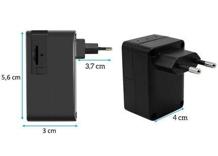 Mini kamera szpiegowska WIFI w ładowarce sieciowej, detekcja ruchu podgląd na żywo IR IP25