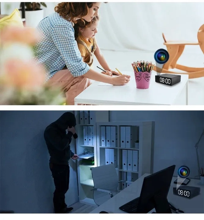 Mini kamera w zegarku budziku WIFI FULL-HD tryb nocny IR  MK202