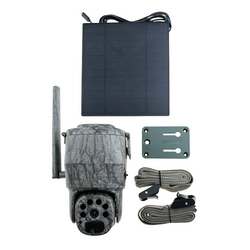 Fotopułapka obrotowa P6 4G LTE z podglądem na żywo – panel solarny w zestawie