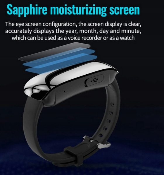 Szpiegowski zegarek dyktafon 32GB S9 LED do dyskretnego nagrywania rozmów