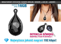 Brelok do kluczyków Dyktafon Podsłuch UR-28 16gb VOX 16GB 40h