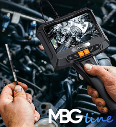 Kamera inspekcyjna endoskopowa MBG line S10 PRO 3.9mm z ruchomą głowicą i ekranem