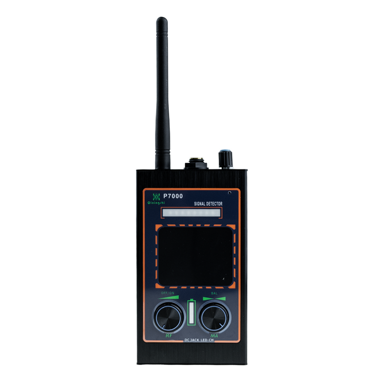 Wykrywacz podsłuchów P-7000 z analizą widma i sondą GPS — RF do 8 GHz