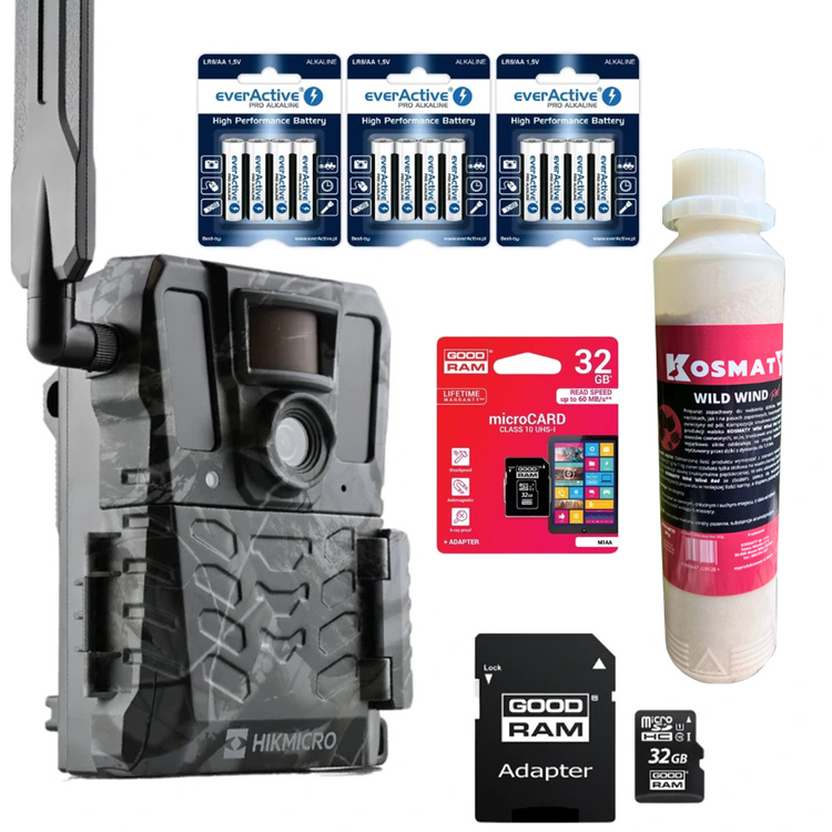 ZESTAW! Fotopułapka kamera leśna Hikmicro M15 4G LTE 10Mpx GSM 