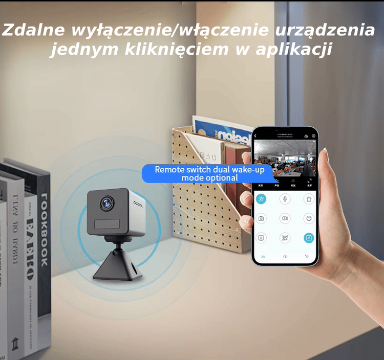 Mini kamera WiFi szpiegowska z czujnikiem ruchu  MC02 podgląd online na żywo do 10 dni 