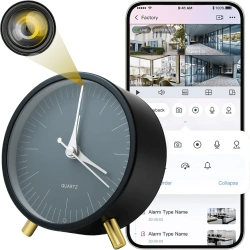 Ukryta mini kamera w budziku z czujnikiem ruchu WiFi GTW217