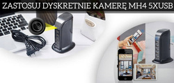 Mini Kamera Szpiegowska w ładowarka HUB 5x USB Wi-Fi ( Podgląd Online )