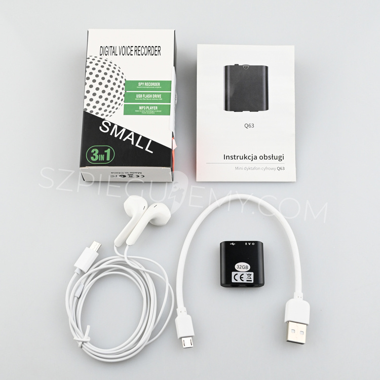 Mini Dyktafon Szpiegowski Podsłuch Q63