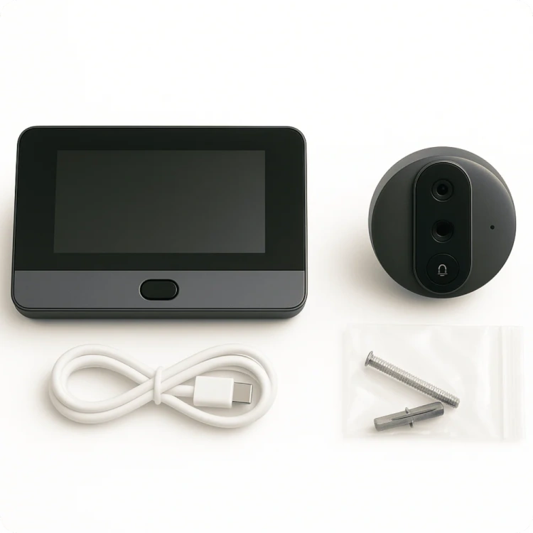 Wizjer elektroniczny judasz z czujnikiem ruchu JDS1 tryb nocny