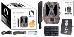 Kamera Leśna Fotopułapka 4K 4G LTE PODGLĄD na ŻYWO Aplikacja HC-950Pro AKU 