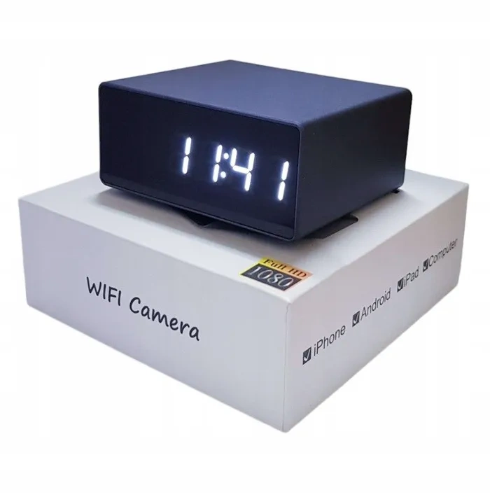 Mini kamera w zegarku budziku WIFI FULL-HD tryb nocny IR  MK202