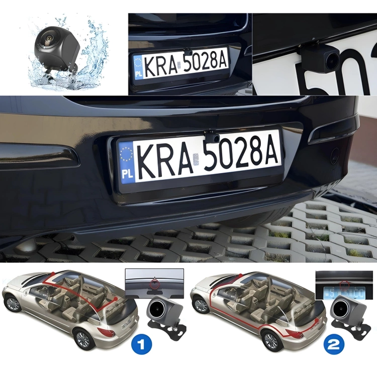 ZESTAW Lokalizator GPS 20 DNI PODSŁUCH 4G MK6A + Kamera w  lusterku wstecznym  HS900Pro