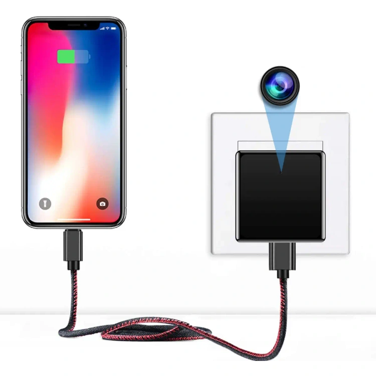 Ukryta kamera WiFI w zasilaczu ładowarce MKA8