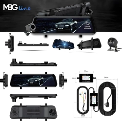 ZESTAW Lokalizator GPS 20 DNI PODSŁUCH 4G MK6A + Kamera w  lusterku wstecznym  HS900Pro