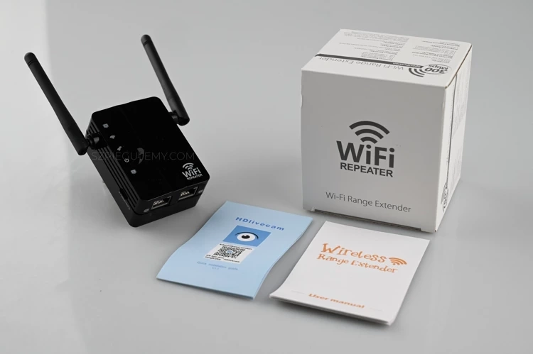 Mini Kamera WiFi Ukryta w Repeater Sieci na Żywo WE27