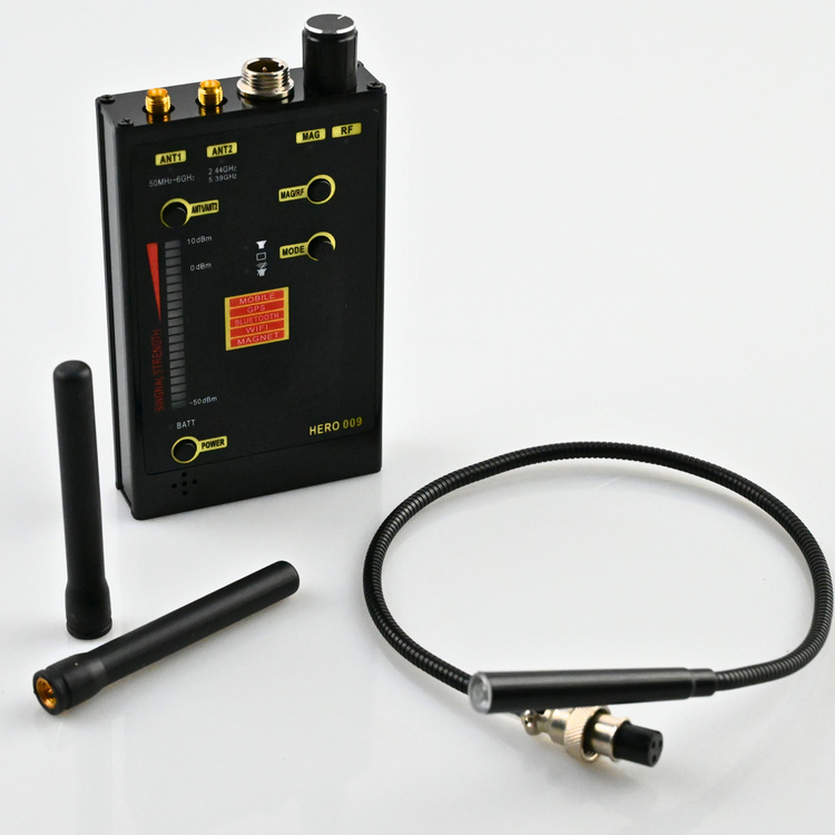 Zestaw wykrywacz HER0009 + dyktafon pendrive + kamera w długopisie