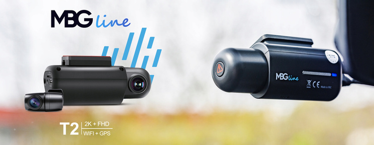 Kamera samochodowa 2K Przód Tył MBG Line T2