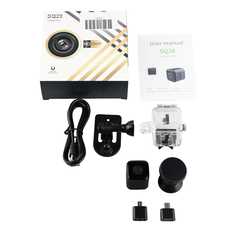 Mini kamera szpiegowska dyskretna Tryb Nocny SQ28 + Karta pamięci 32GB