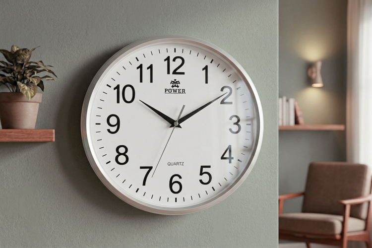  Ukryta kamera WiFi w zegarze ściennym 1080P – podgląd przez telefon, Tuya, kolor biały