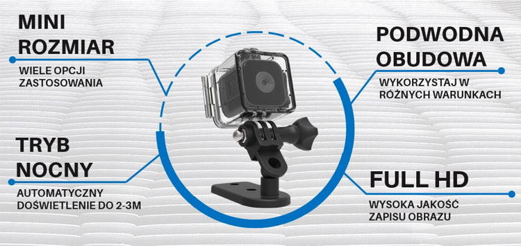 Mini kamera szpiegowska dyskretna Tryb Nocny SQ28 + Karta pamięci 32GB