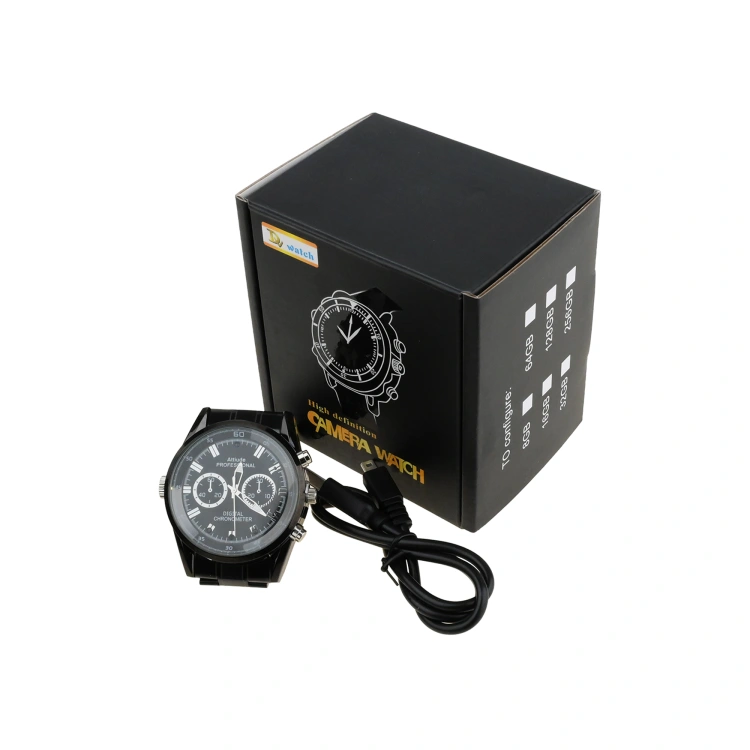 Mini kamera w zegarku dyktafon szpiegowski 32GB na rękę tryb nocny
