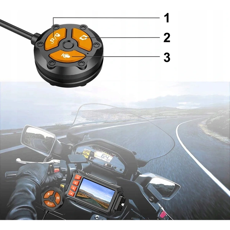 Rejestrator motocyklowy 2 kamery 1080p WiFi GPS A13 rejestrator do motocykla